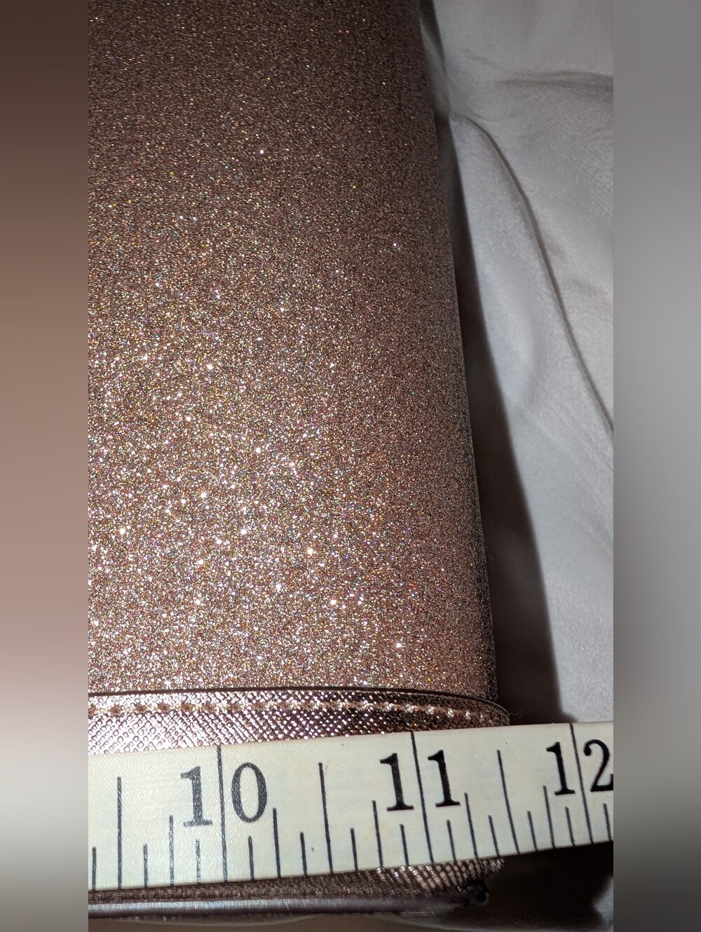 Kate Spade Rose Gold Glitter Fabric Shoulder Tote Bag EUC - Picture 11 of 13